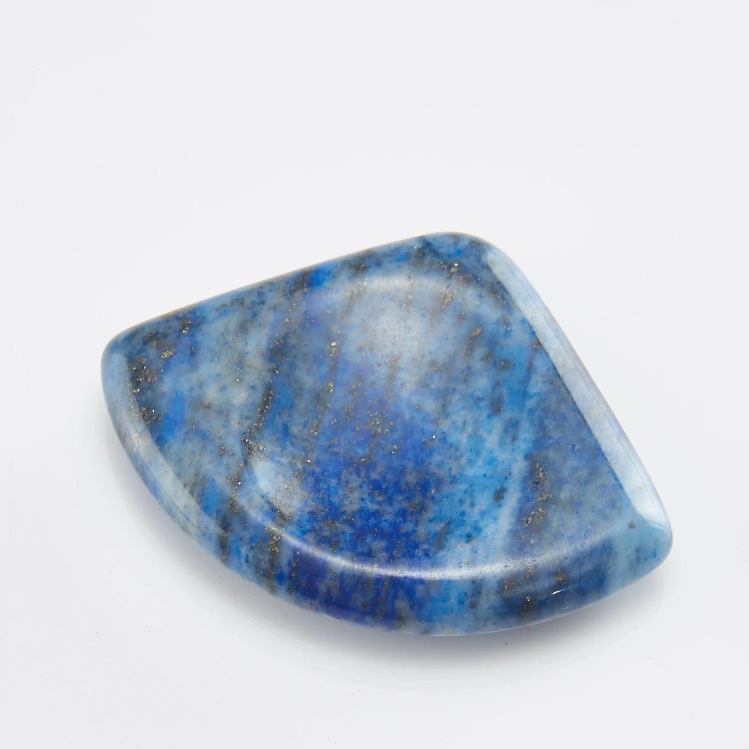 Natural Quartz Crystal Beauty Concave Triangular Worry Stone Finger Massager Healing Troubles Anxiety Elimination Scrape Therapy