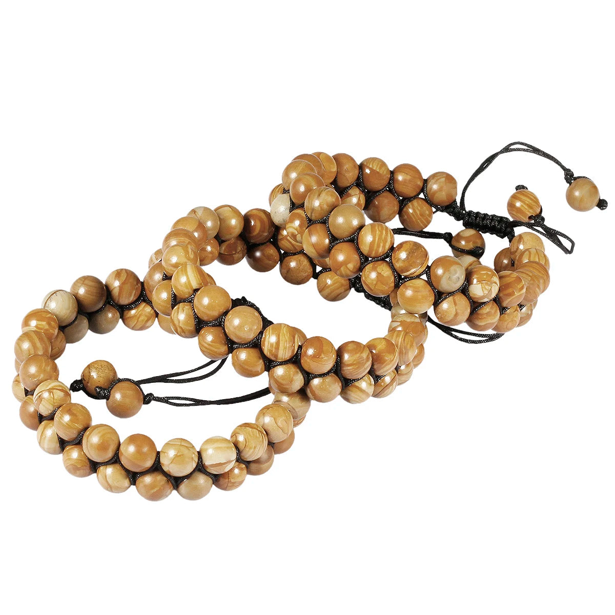 Natural Crystal Stone Beads Braided Bracelets Healing 7 Chakra Double Layers Bracelet For Men Women Adjustable Jewelry