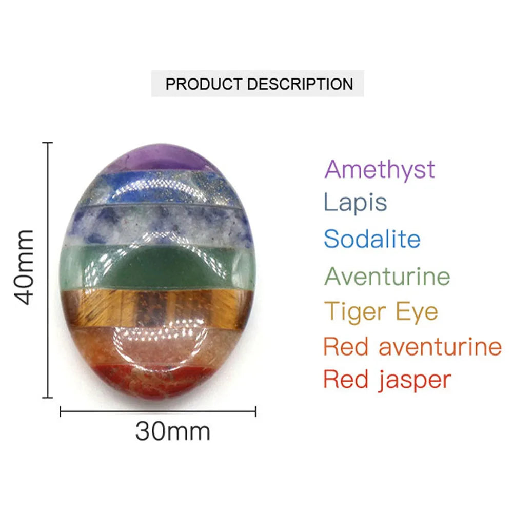 Worry Stone Natural Gemstone Healing Crystals Chakras Energy Thumb Therapy Reiki Treatment Spiritual Minerals Massage Palm Craft